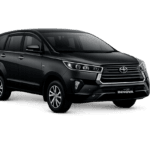 Toyota Innova Reborn hitam untuk layanan sewa mobil Bandung dengan driver profesional dari Adam Tour & Travel