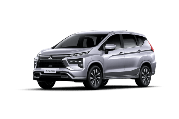 Mitsubishi Xpander putih untuk layanan sewa mobil Bandung dengan driver profesional dari Adam Tour & Travel