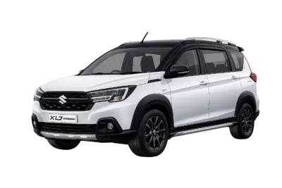 Suzuki XL7 putih dari Adam Tour & Travel untuk layanan sewa mobil dengan supir di Bandung