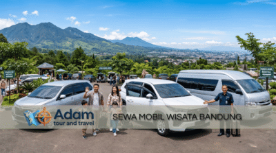 Sewa mobil wisata Bandung dengan supir - keluarga bahagia bersama armada Adam Tour & Travel